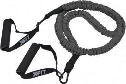 X-FIT High End Λάστιχο Γυμναστικής Σωληνωτό Σκληρό με Λαβές Γκρι