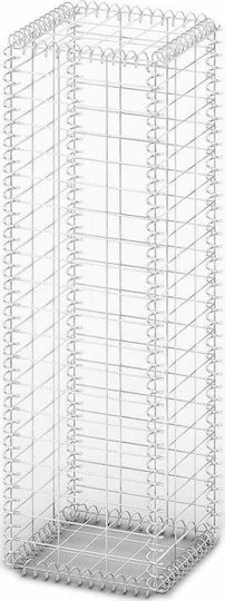 vidaXL Garden Fencing Material with Caps 1pcs Silver