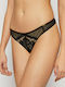 Gossard Women's String with Lace Black