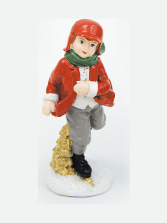 Christmas Plastic Figure Toddler Red Length 5cm