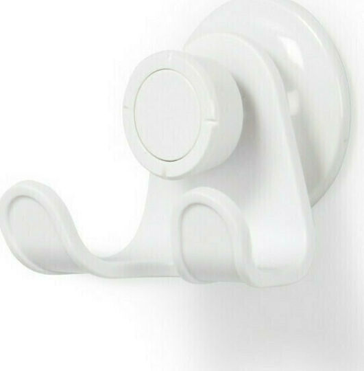 Umbra Flex Gel-Lock Άγκιστρο Μπάνιου Διπλό με Βεντούζα ​8x6cm White