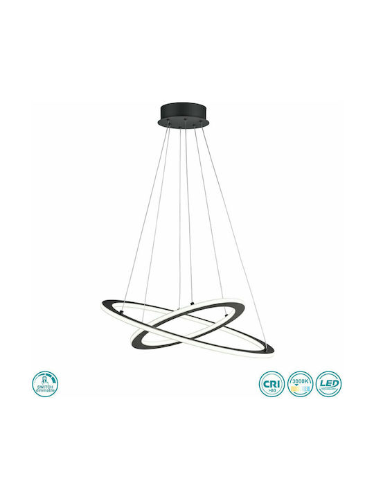 Trio Lighting Durban Μοντέρνο Κρεμαστό Φωτιστικό με Ενσωματωμένο LED σε Μαύρο Χρώμα