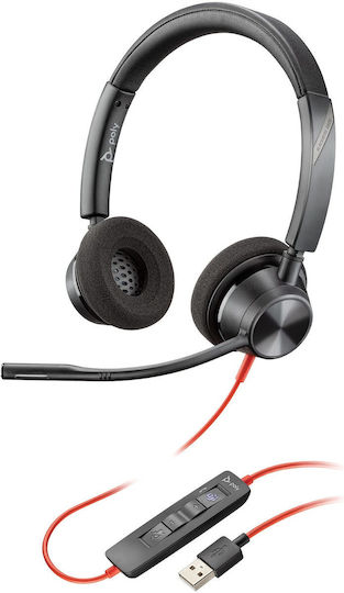 Plantronics Blackwire 3320 On Ear Multimedia Ακουστικά με μικρόφωνο και σύνδεση USB-A