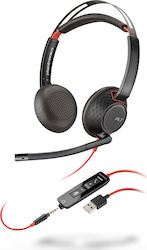 Plantronics Blackwire C5220 On Ear Multimedia Headphone with Microphone USB-A