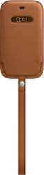 Apple Leather Sleeve with MagSafe Saddle Brown (iPhone 12 / 12 Pro)