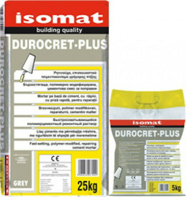 Isomat Durocret Plus Mortar de reparații modificat cu rășină, cu fibră de armare (gri) 25kg