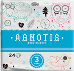 Agnotis Tape Diapers Baby No. 3 for 4-9 kgkg 24pcs