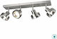 Trio Lighting Leon Spot with 4 Lights and with Socket GU10 in Silver Color