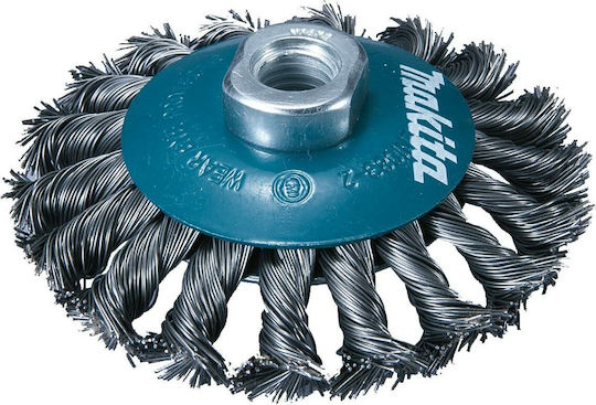 Makita D-39861 Συρματόβουρτσα Καμπάνα με Κοτσίδες για Γωνιακό Τροχό 100mm Μ14
