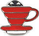 Badge Dripper Red Barista
