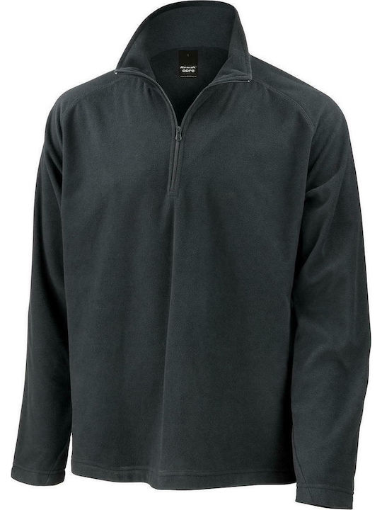 Result Micron Fleece Mid Layer Men's Long Sleeve Promotional Sweatshirt Black