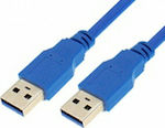 Comp USB 3.0 Kabel USB-A-Stecker - USB-A-Stecker Blau 1.5m 04.001.0149