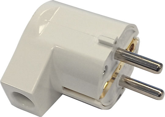 Aca Male Schuko Plug Corner White