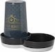Moderna Tasty Jumbo Luxurious Automatic Plastic Bowl with Container Food & Water for Dog & Cat 2x 3.75lt in Black Color