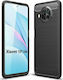 Hurtel Carbon Fiber Brushed Back Cover Silicon Negru (Xiaomi Mi 10T Lite)