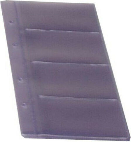 Exas Paper Business Card File 4-pocket Card Holder Cases for Folders 094050
