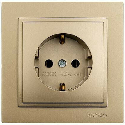 Mono Electric Despina Μονή Χωνευτή Πρίζα Ρεύματος Titanium
