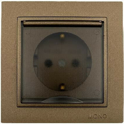 Mono Electric Despina Power Socket Brown 1pcs