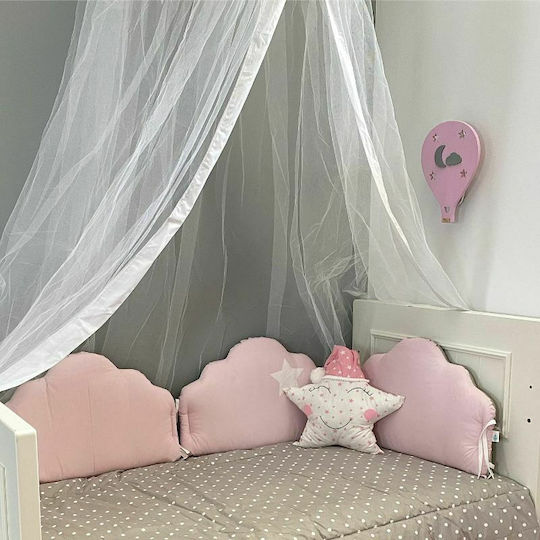 Baby Star Cloud Crib Bumper Inside Pink 40x190cm 7123PinkG