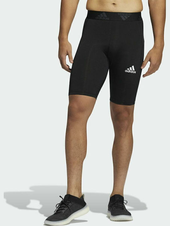 adidas Techfit Herren Sportleggings Kompression Kurz Schwarz