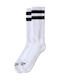 American Socks Old School I Double Black Striped Women's Patterned Socks White