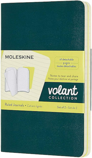 Moleskine Set 2 Carnete Cu dungi Verde