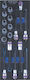 King Tony Lange Bit-Stecknüsse mit Bits Torx, Allen, Spline und Antriebsvierkant 1/2'' Set 17Stück