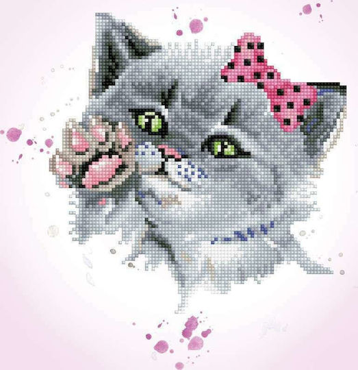 Diamond Dotz Canvas Diamond Painting Kit Mosaic - Eye Spy Kitty DD5.059