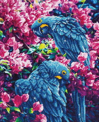 Diamond Dotz Blue Parrots Segeltuch Diamond Painting Kit DD10.002