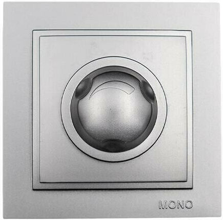 Mono Electric Despina Metallic Χωνευτός Διακόπτης Dimmer με Πλαίσιο Κλασικός Περιστροφικός 800W σε Ασημί Χρώμα