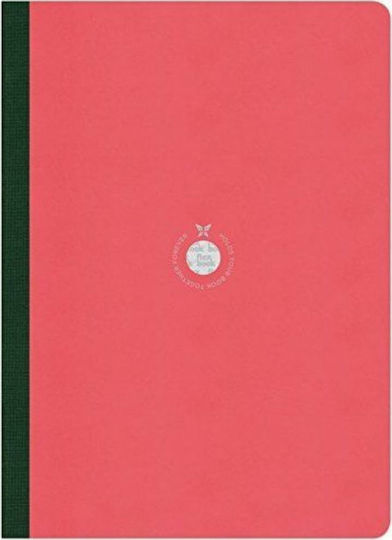 The Writing Fields Global Σημειωματάριο Α4 160 Φύλλων Ριγέ Ροζ