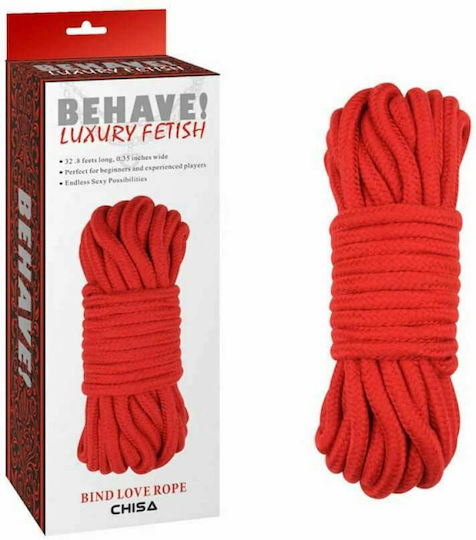 Chisa Novelties Behave! Bondage Rope in Red Color