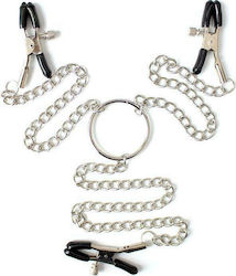 Fetish Addict Brustwarzenklemmen in Silber Farbe