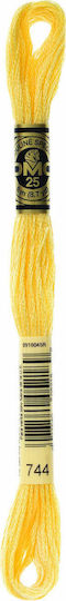 DMC Thread Embroidery Mouliné 117 Cotton in Yellow color 8m Yellow Pale