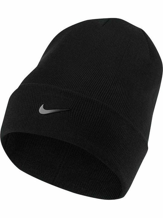 Nike Swoosh Knitted Beanie Cap Black