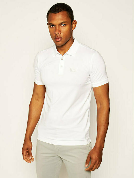 Emporio Armani Ανδρικό T-shirt Polo Λευκό