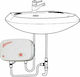 Geyser 2AA25 Wall Mounted Electric Single-Phase Instant Water Heater for Bathroom / Kitchen 5kW