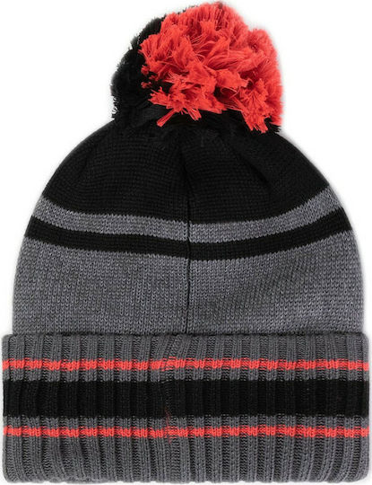 Pom Pom Beanie Ανδρικός Σκούφος Πλεκτός Black/Grey