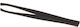 Ro-Ro Accessories Eyebrow Tweezer with Slanted Nose Black