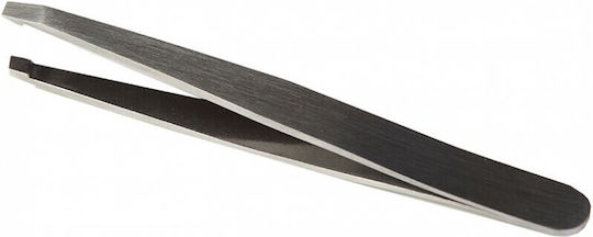 Ro-Ro Accessories Eyebrow Tweezer with Slanted Nose Silver