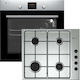 Thermogatz TGS 3311 IX + TGS 9040 IX Φούρνος Υγραερίου άνω Πάγκου 54lt με Εστίες Υγραερίου Π60εκ. Inox