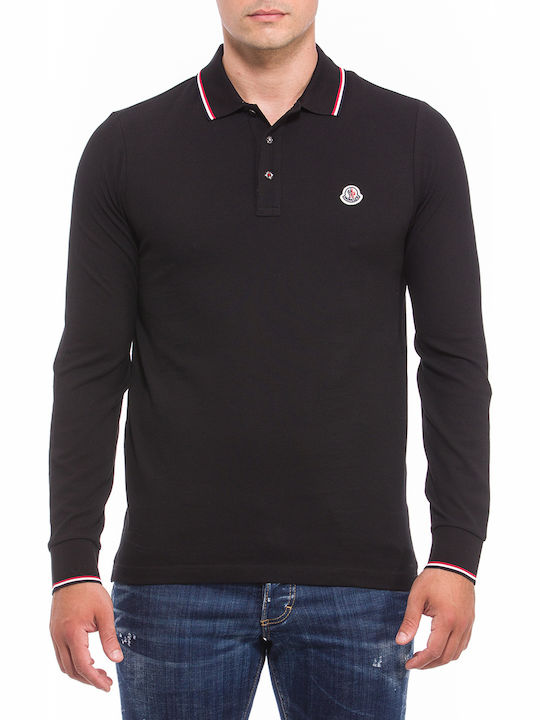 Moncler Polo Bluză cu mânecă lungă Neagră 8B7010084556-999