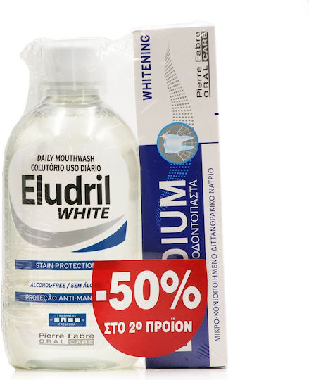 Pierre Fabre Eludril White Στοματικό Διάλυμα 500ml + Whitening Οδοντόκρεμα 75ml
