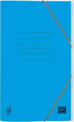 Skag Folder with Rubber Band and Ears for Paper A4 Blue