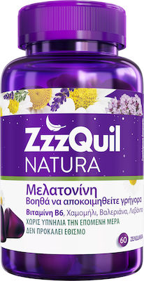 ZzzQuil Natura Συμπλήρωμα Διατροφής με Μελατονίνη Supliment pentru Somn 60 bomboane de jeleu Fructe de pădure