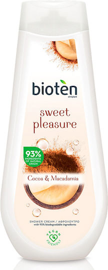 Bioten Sweet Pleasure Cocoa & Macadamia Κρεμώδες Αφρόλουτρο με Βούτυρο Καριτέ & Άρωμα Σοκολάτα 750ml