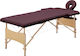 vidaXL Wooden Portable/Folding Purple Massage a...