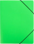 Exas Paper Folder with Rubber Band for Paper A4 Green