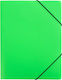 Exas Paper Folder with Rubber Band for Paper A4 Green