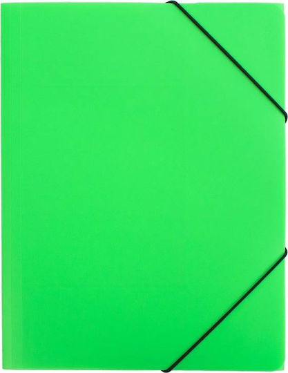 Exas Paper Folder with Rubber Band for Paper A4 Green